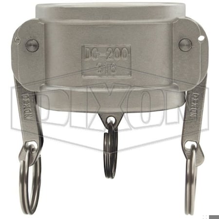 Dixon Global Type DC Cam and Groove Dust Cap, 1/2 in, 70DegF, 316 SSss Steel G50-DC-SS